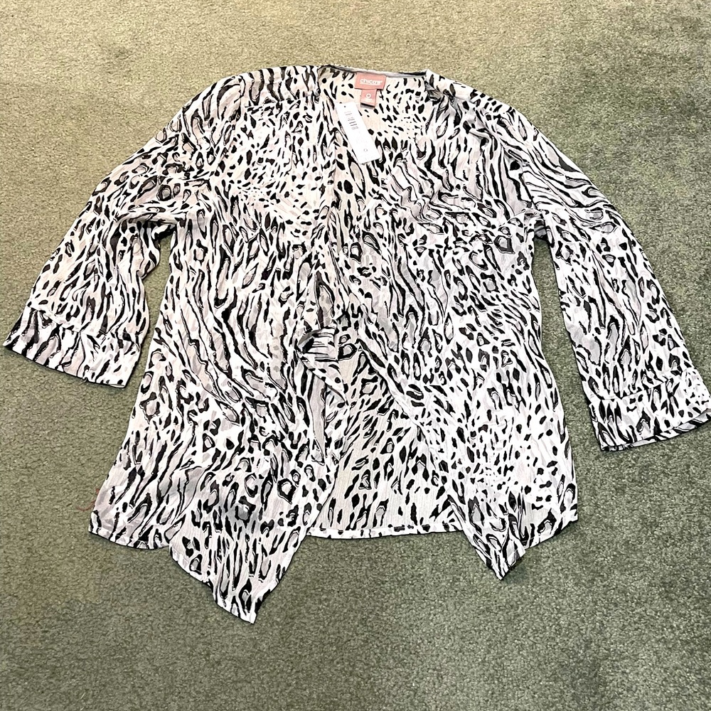 Chicos Sheer Jacket. Sz. 0.